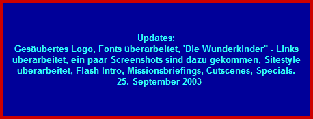 Updates: Gesubertes Logo, Fonts berarbeitet, 'Die Wunderkinder