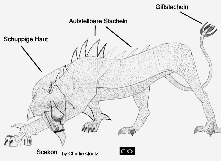 Scakon beschriftet